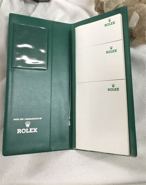 vintage rolex notepad|Rolex Vintage Green Leather Notepad .